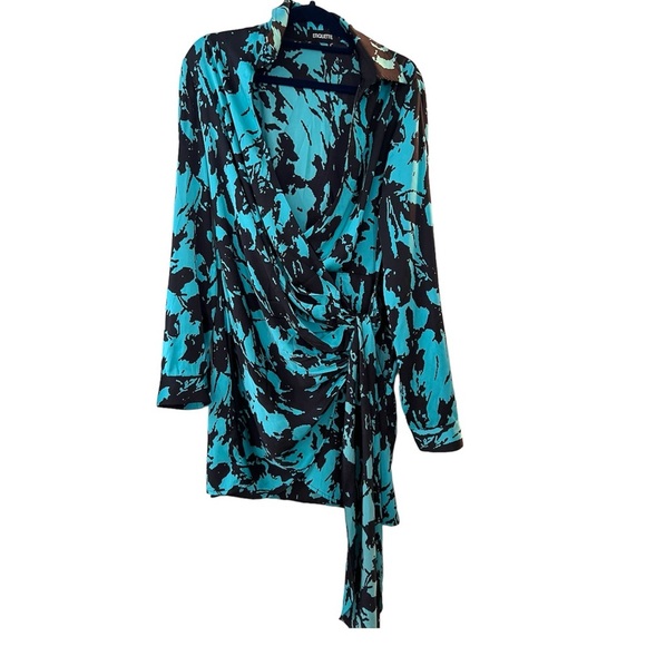 Etiquette-Long Sleeve Printed Button Down Dress - Picture 4 of 8